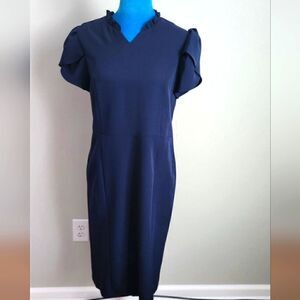 NEW WOMEN'S CLASSIC DRESS NANETTE BLUE COLOR WITH SHORT  SLEEVES ON A SNAKE SZ 8